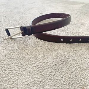 BROWN BELT LEATHER SILVER BUCKLE BANANA REPUBLIC